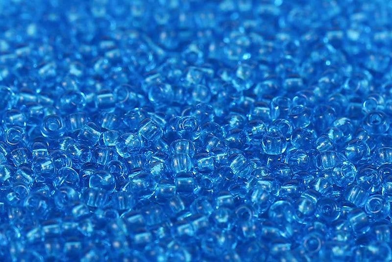 Preciosa Rocailles 8/0 Transparent Medium Aqua col.60030