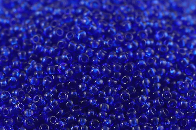Preciosa Rocailles 11/0 Transparent Capri Blue col.60300