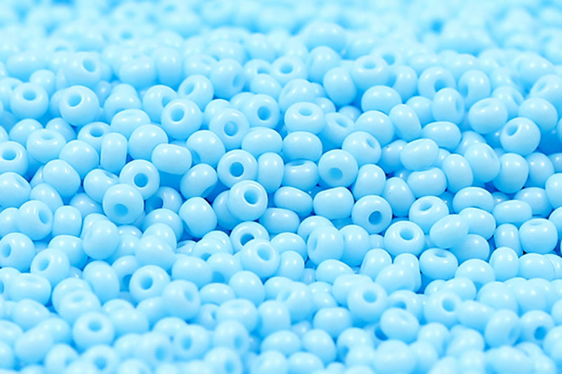 Preciosa Rocailles 8/0 Opaque Aqua col.63000