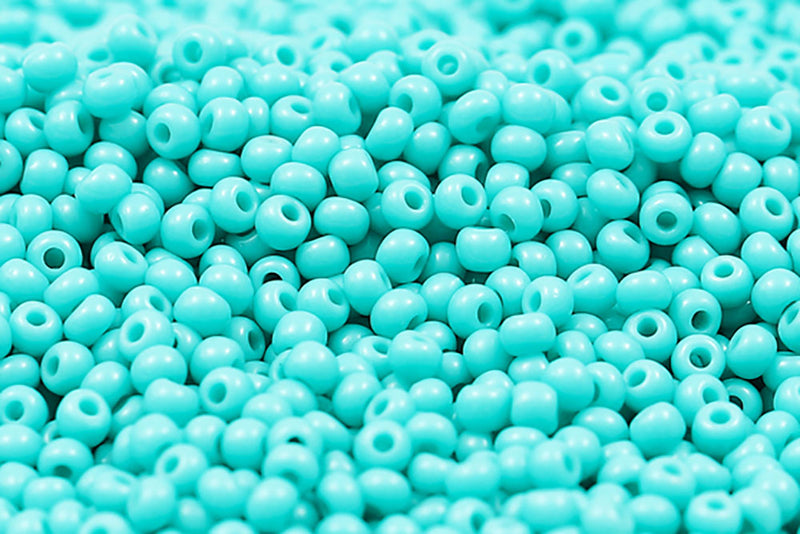 Preciosa Rocailles 11/0 Opaque Turquoise Green col.63130