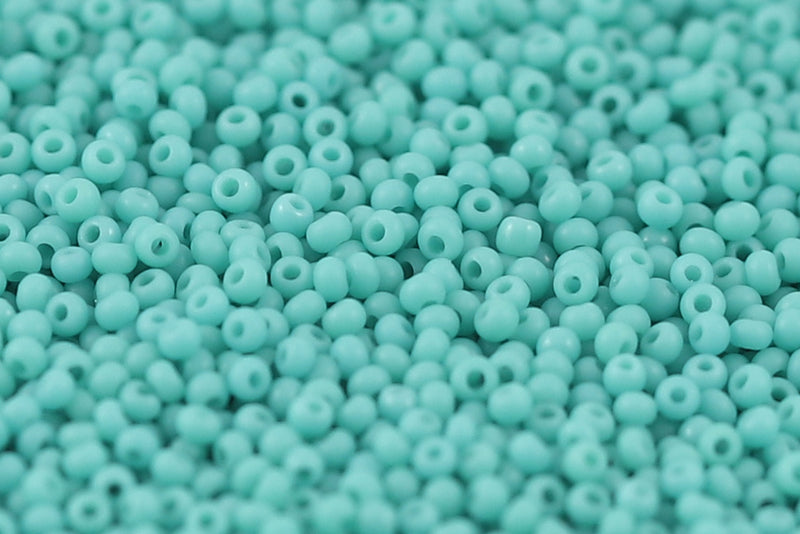 Preciosa Rocailles 15/0 Opaque Turquoise Green col.63130