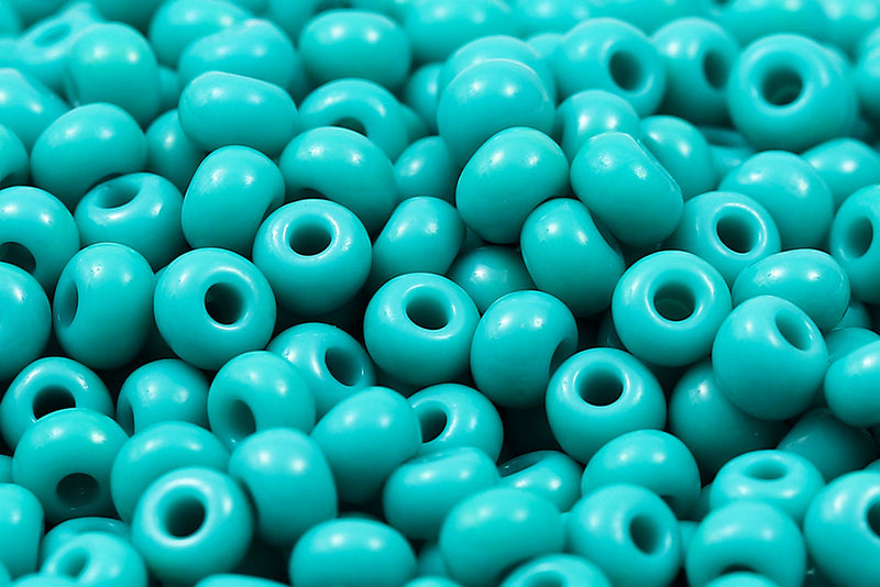 Preciosa Rocailles 6/0 Opaque Turquoise Green col.63130
