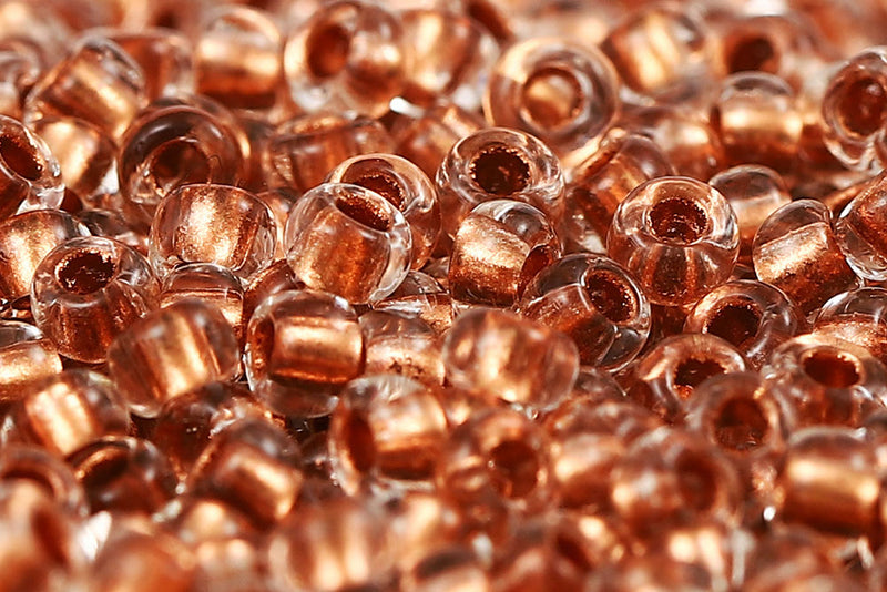 Preciosa Rocailles 11/0 Crystal Copper Lined col.68105