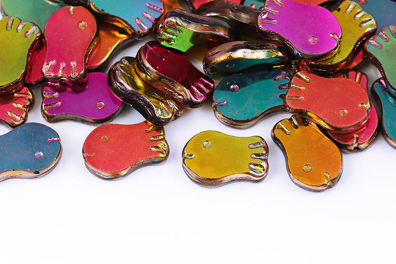 Fish 19×12mm Crystal Sliperit Finish 1-Hole Czech Beads