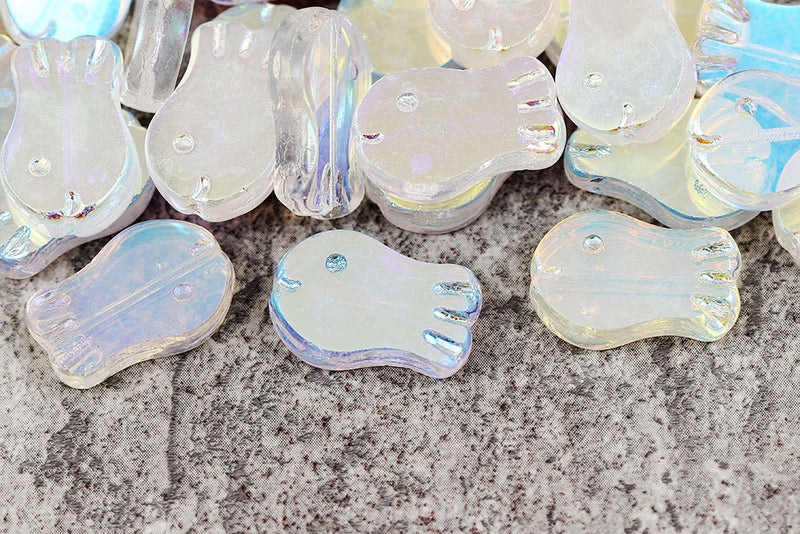 Fish 19×12mm Crystal AB Full 1-Hole Czech Beads