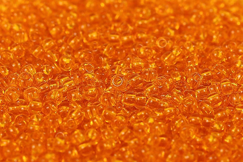 Preciosa Rocailles 8/0 Transparent Dark Yellow col.80060