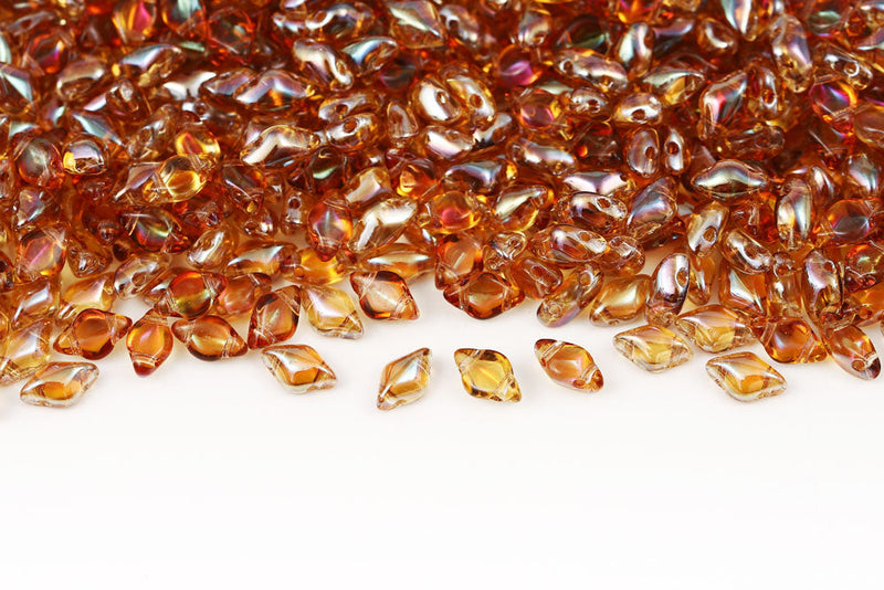 Gemduo 8×5mm Crystal Celsian 2-Hole Czech Beads