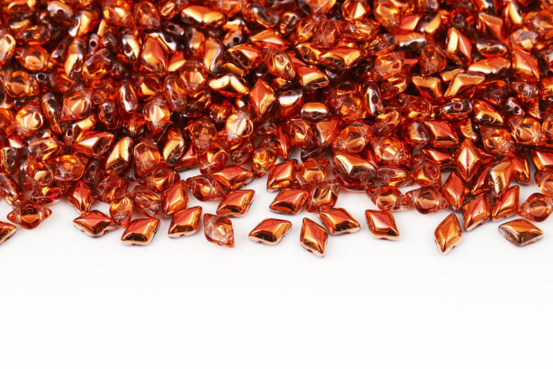 Gemduo 8×5mm Crystal Sunset 2-Hole Czech Beads