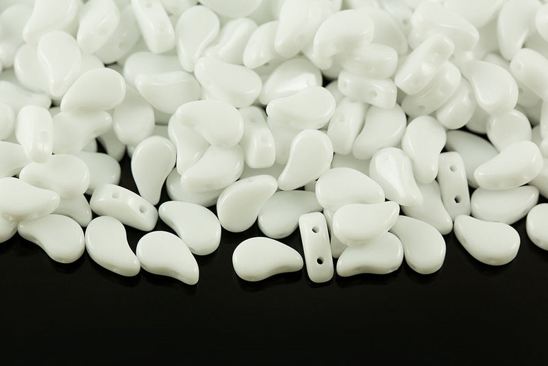 Flatduo 8×5mm Chalk 2-Hole Czech Beads