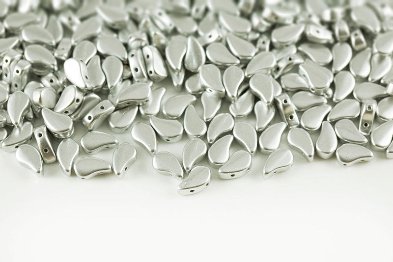 Flatduo 8×5mm Crystal Bronze Aluminium 2-Hole Czech Beads