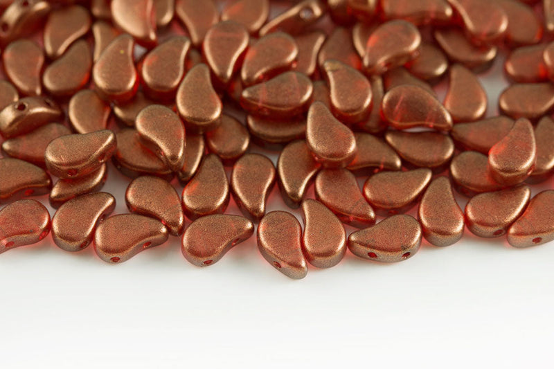 Flatduo 8×5mm Halo Razzmatazz 2-Hole Czech Beads