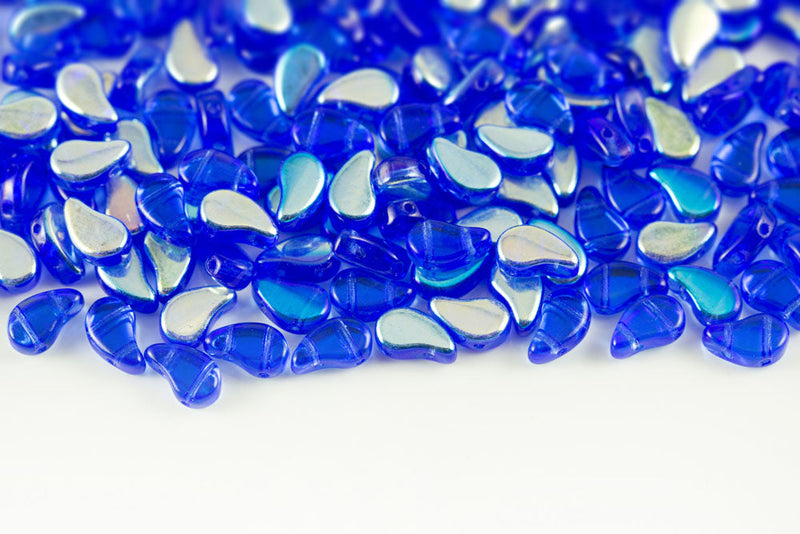 Flatduo 8×5mm Sapphire Ab 2-Hole Czech Beads