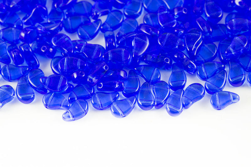 Flatduo 8×5mm Sapphire 2-Hole Czech Beads