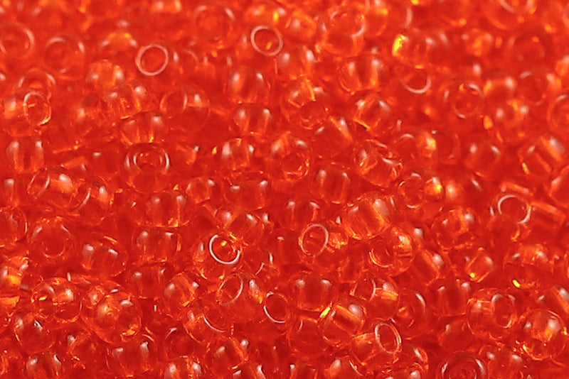 Preciosa Rocailles 11/0 Transparent Dark Orange col.90030