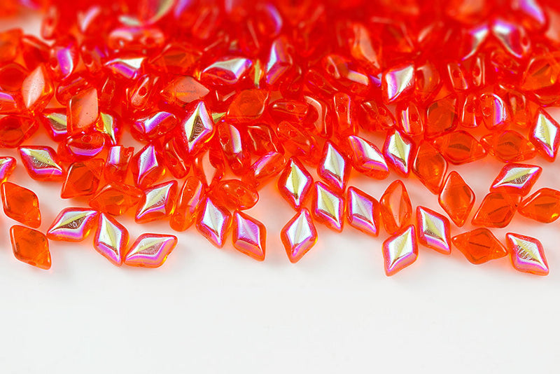 Gemduo 8×5mm Hyacinth Ab 2-Hole Czech Beads