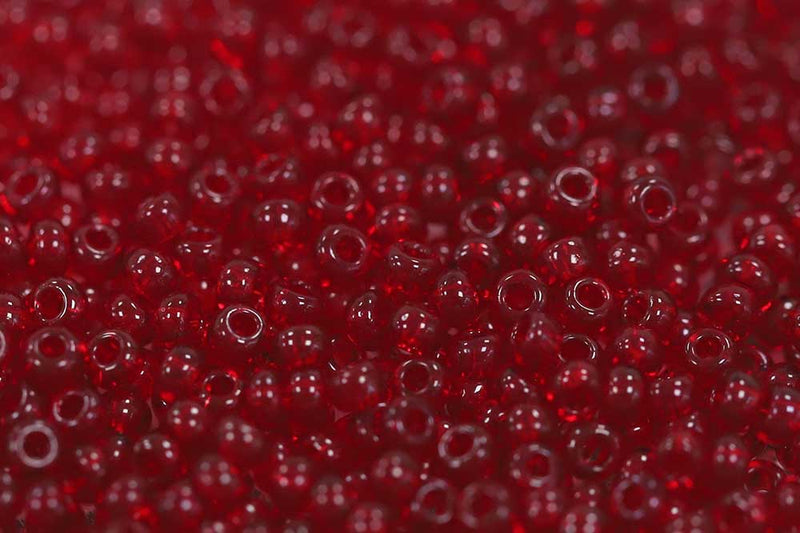 Preciosa Rocailles 8/0 Transparent Ruby col.90090