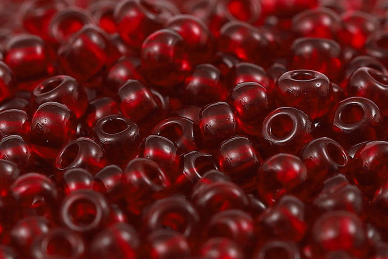 Preciosa Rocailles 8/0 Transparent Garnet col.90120