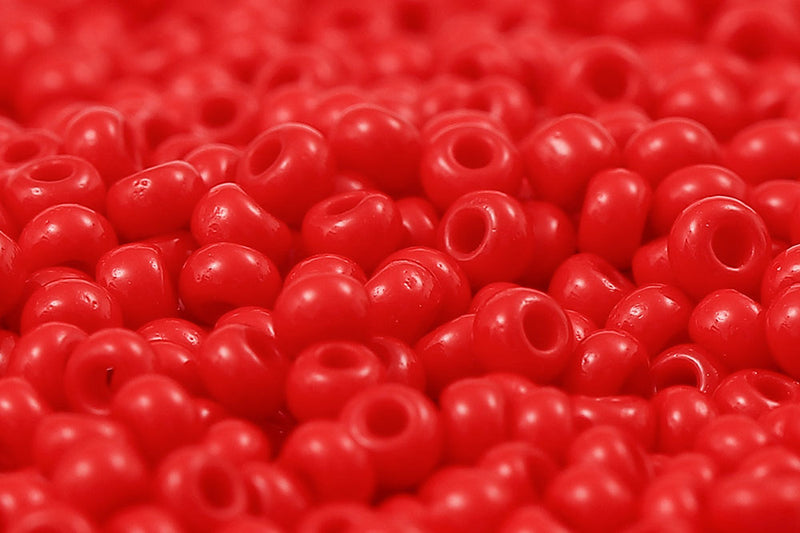 Preciosa Rocailles 8/0 Opaque Dark Red col.93210