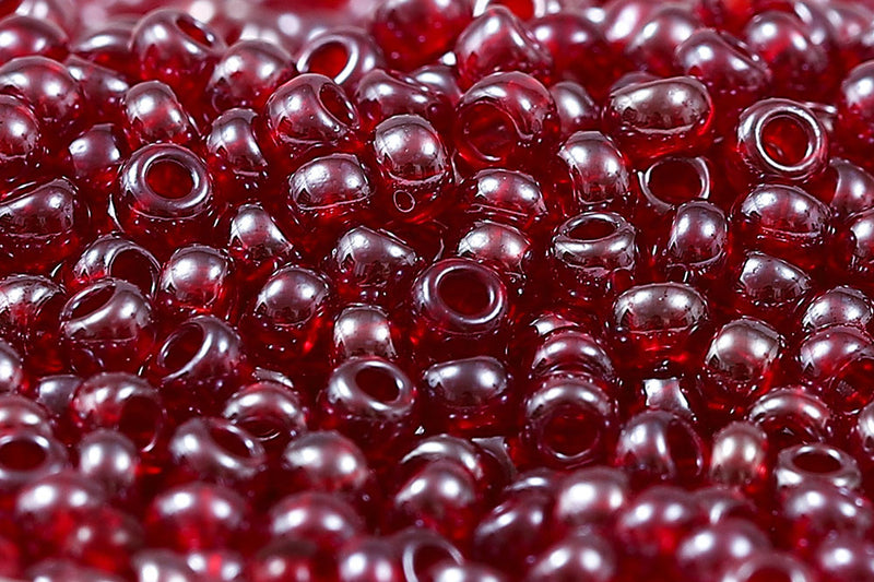 Preciosa Rocailles 8/0 Transparent Ruby Luster col.96090