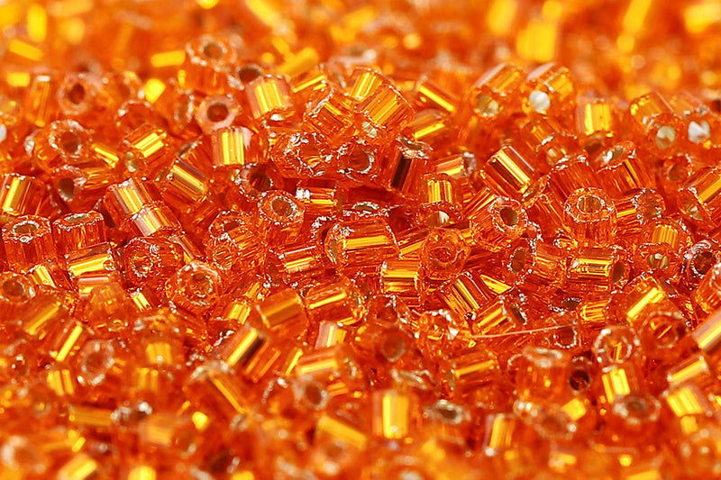 Preciosa 2-Cut 11/0 Transparent Orange Silver Lined col.97000