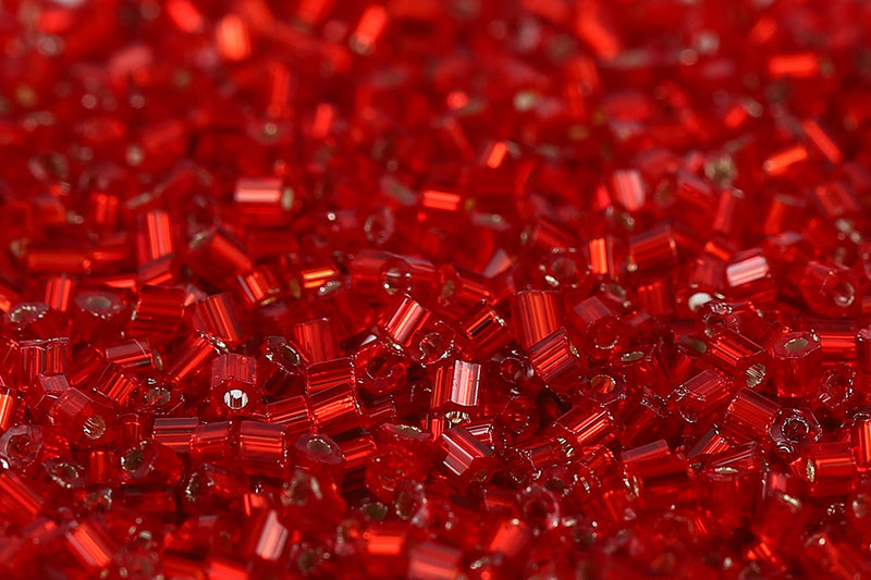 Preciosa 2-Cut 11/0 Transparent Red Silver Lined col.97070