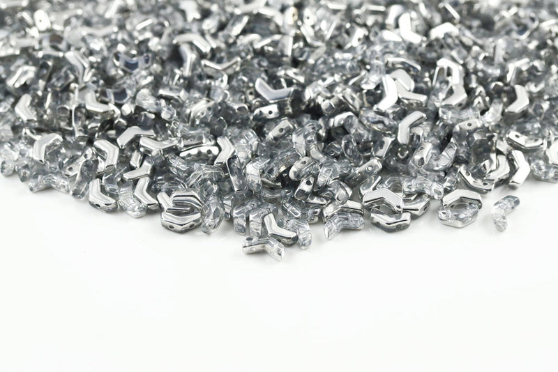 Arrow 8×5mm Crystal Labrador 2-Hole Czech Beads