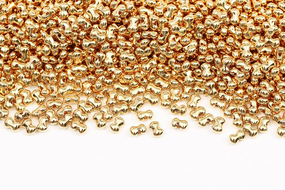 Butterfly 4x6 mm Gold Plated 1-Hole Czech Beads