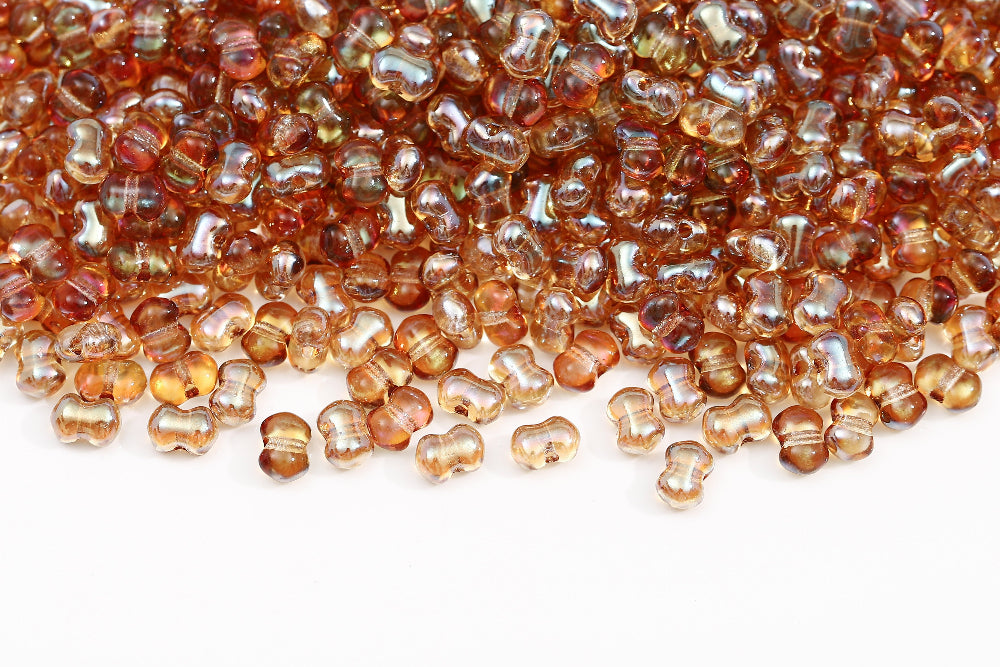 Butterfly 4x6 mm Crystal Celsian 1-Hole Czech Beads