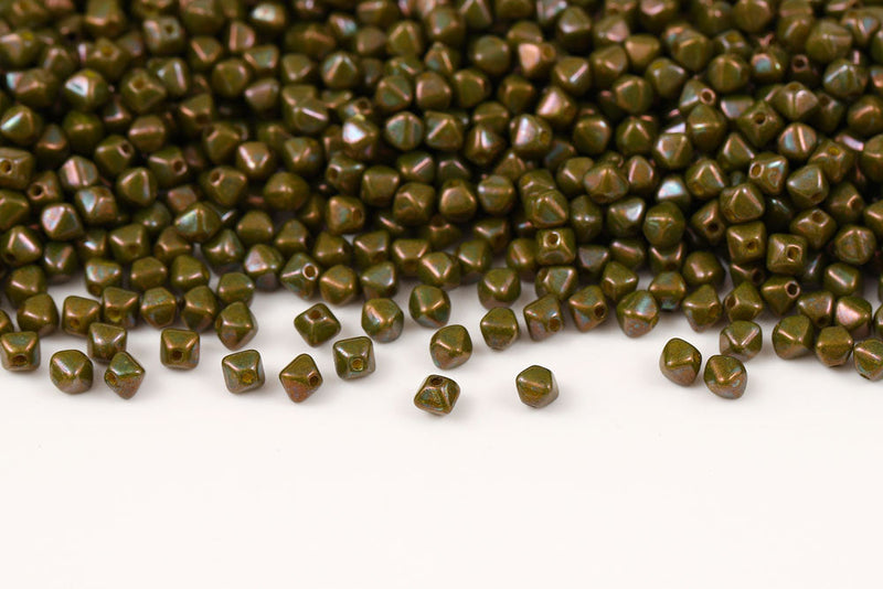 Bicone 4×4mm Lemon Nebla 1-hole Czech Beads