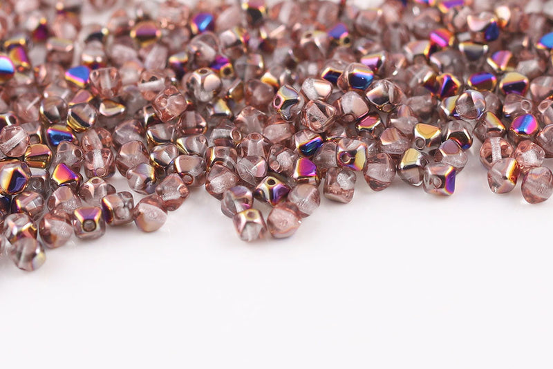 Bicone 4×4mm Crystal Sliperit 1-hole Czech Beads