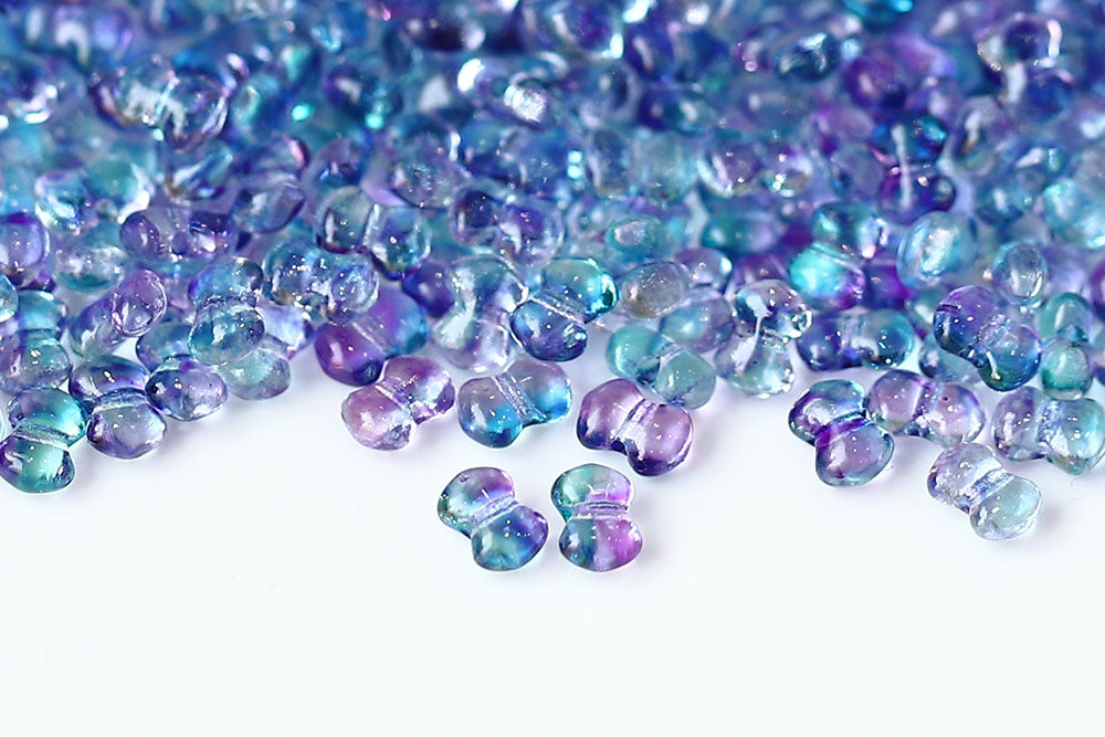 Butterfly 3×4mm Summer Light Blue 1-Hole Czech Beads