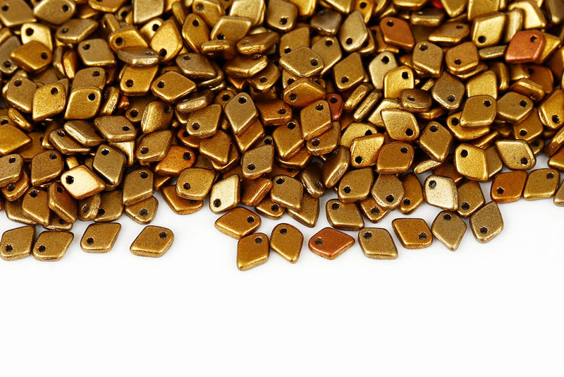 Dragon 1.5×5mm Crystal Gold Rainbow 1-Hole Czech Beads