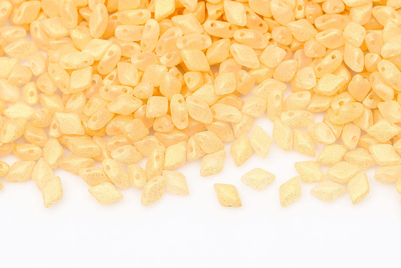 Gemduo 8×5mm Crystal Frozen Jonquil Matt 2-Hole Czech Beads