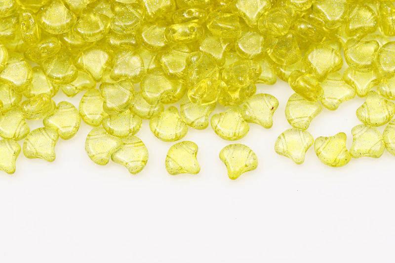 GINKO 7.5×7.5mm Crystal Stardance Jonquil 2-Hole Czech Beads