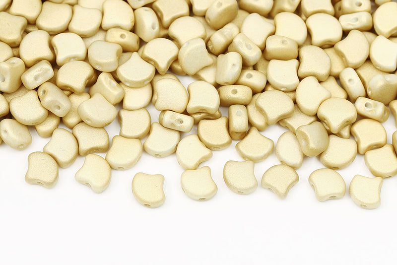 GINKO 7.5×7.5mm Chatoyant Abmer 2-Hole Czech Beads
