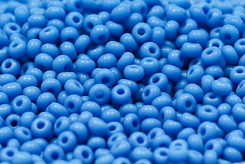 Preciosa Rocailles 11/0 Opaque Deep Turquoise Blue col.63080
