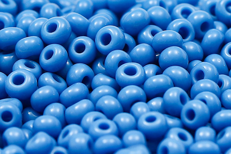 Preciosa Rocailles 8/0 Opaque Deep Turquoise Blue col.63080