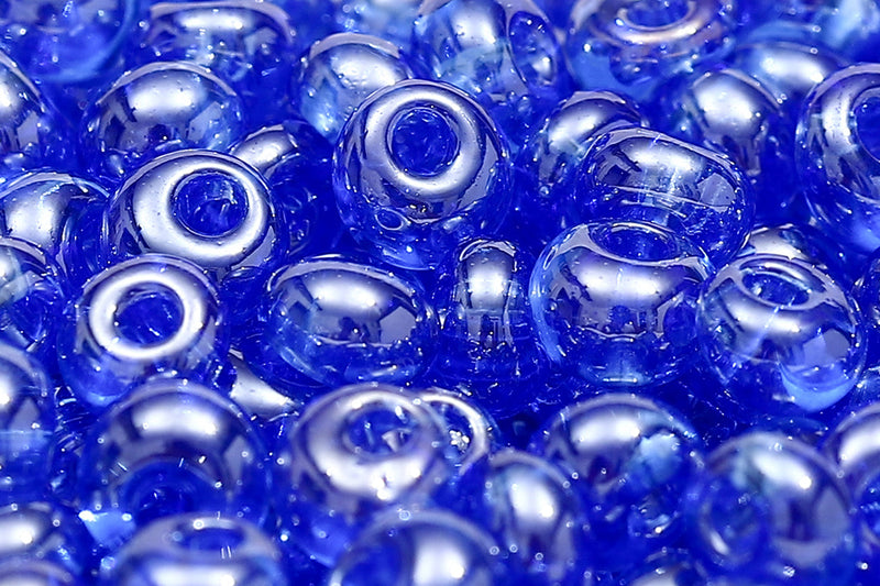 Preciosa Drops 5/0 Transparent Sapphire Luster col.36050