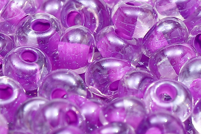 Preciosa Drops 5/0 Transparent Purple Lined col.38128