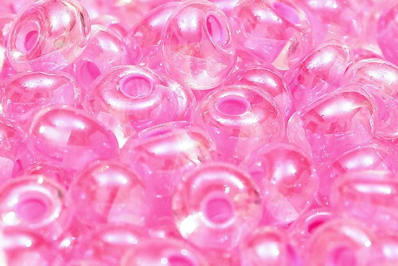 Preciosa Drops 5/0 Transparent Pink Lined col.38173