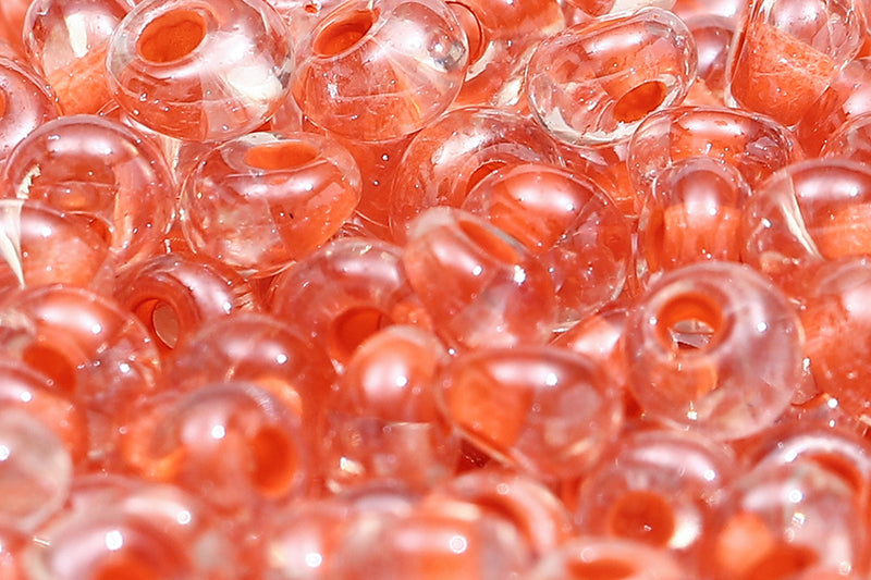 Preciosa Drops 5/0 Transparent Orange Lined col.38189