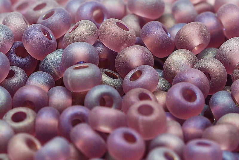 Preciosa Rocailles 6/0 Transparent Light Amethyst Matt Rainbow col.21010M