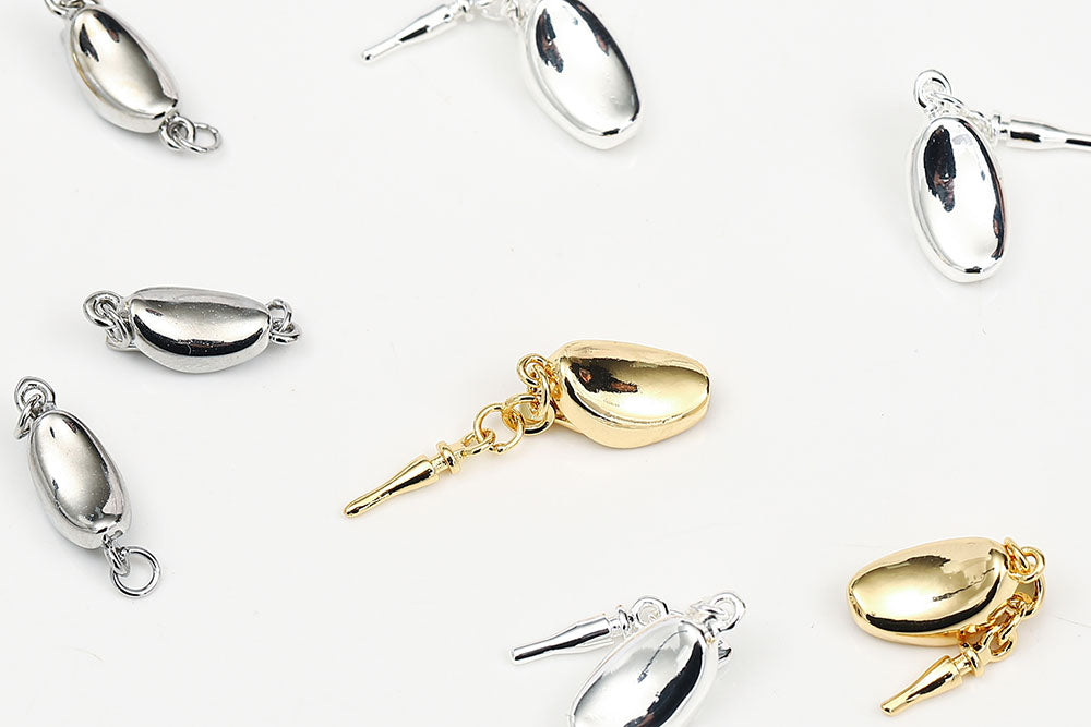 Gold Plated 10×4mm Pea Press Clasp