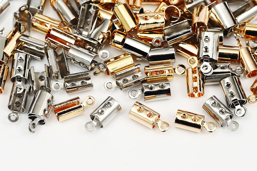 Gold Plated 11x5mm Cord End Cap