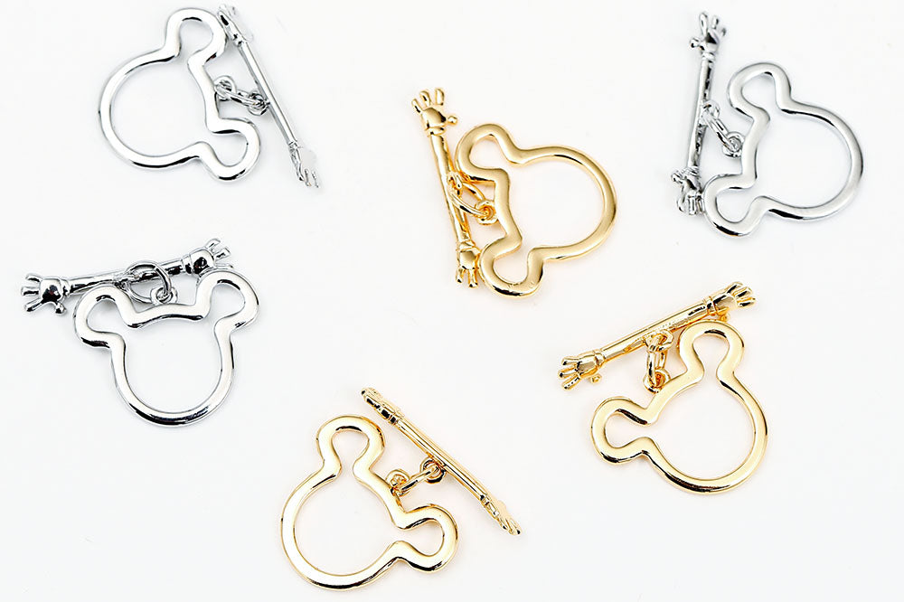 Gold Plated 18mm Little Bear Toggle Clasp