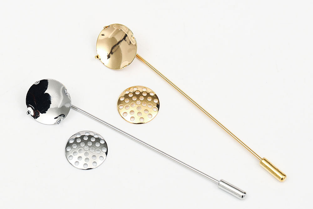 Gold Plated 80x14mm Brooch Pin（Includes Mesh）