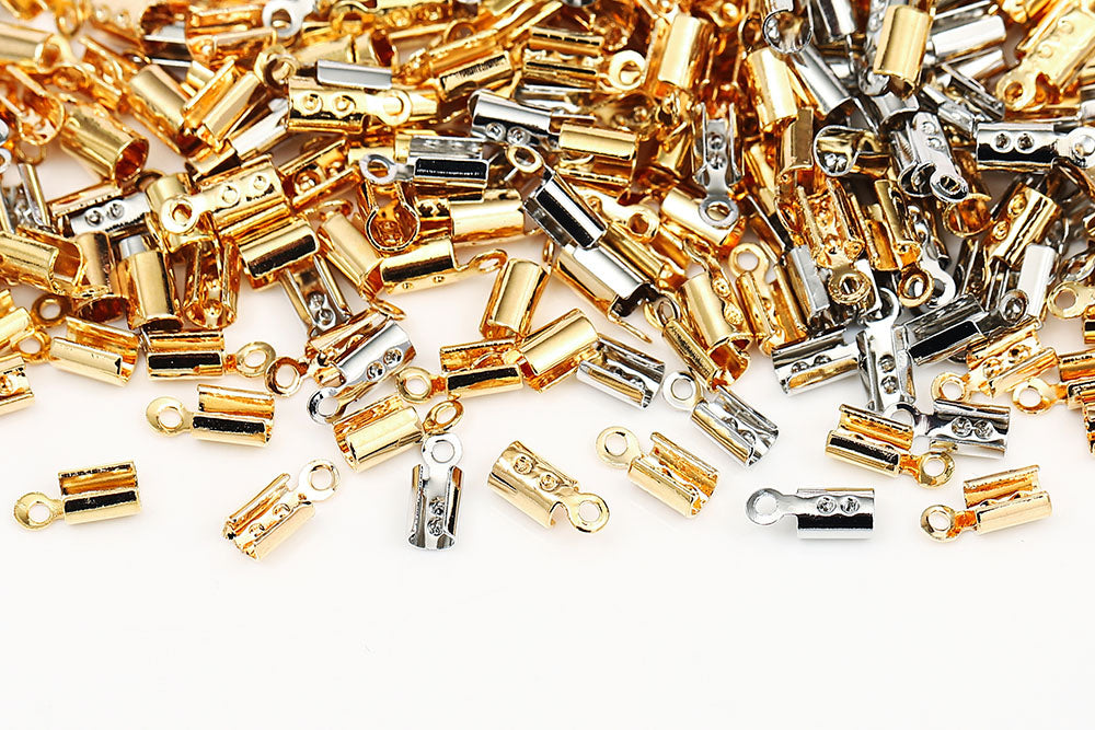 Gold Plated 8x3mm Cord End Cap