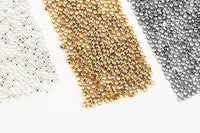Gold Plated Crimp Beads Multi Size