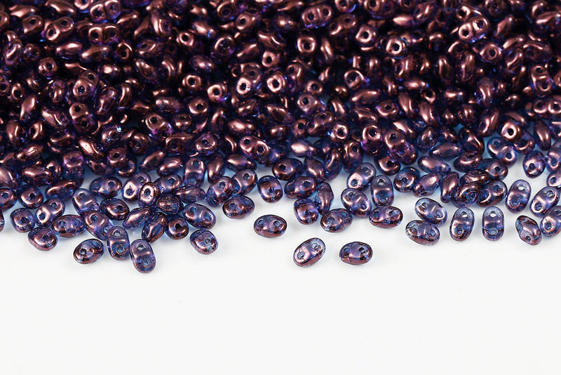 Miniduo 2×4mm Vega On Crystal 2-Hole Czech Beads
