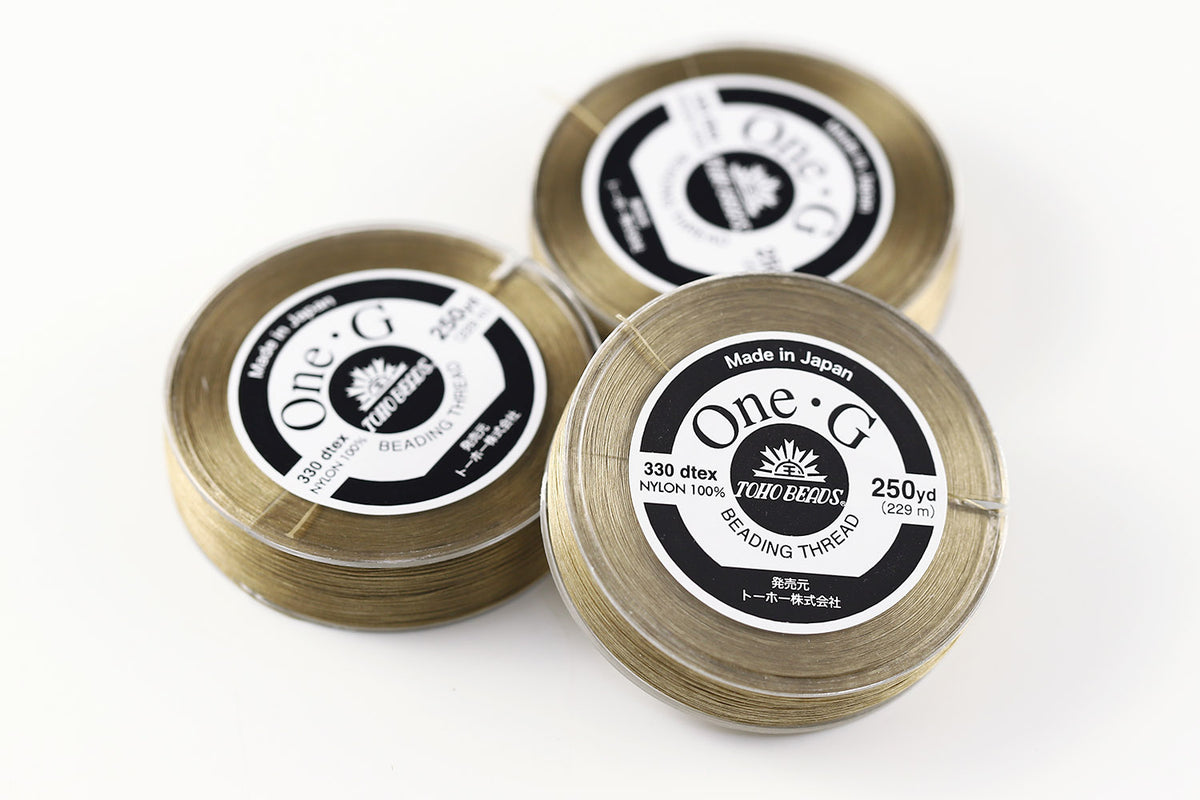 TOHO One-G Beading Nylon Thread Sand Ash